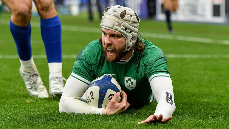 Ireland responded to going 10-0 down by scoring directly from the restart through Mack Hansen