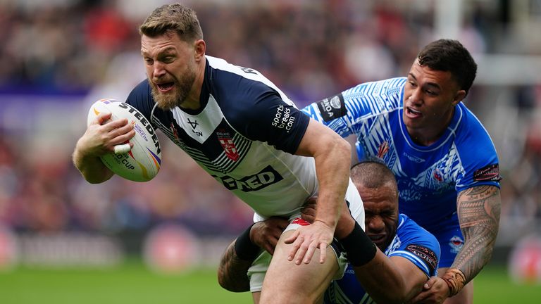 Samoa were beaten by England in the opening game of the World Cup